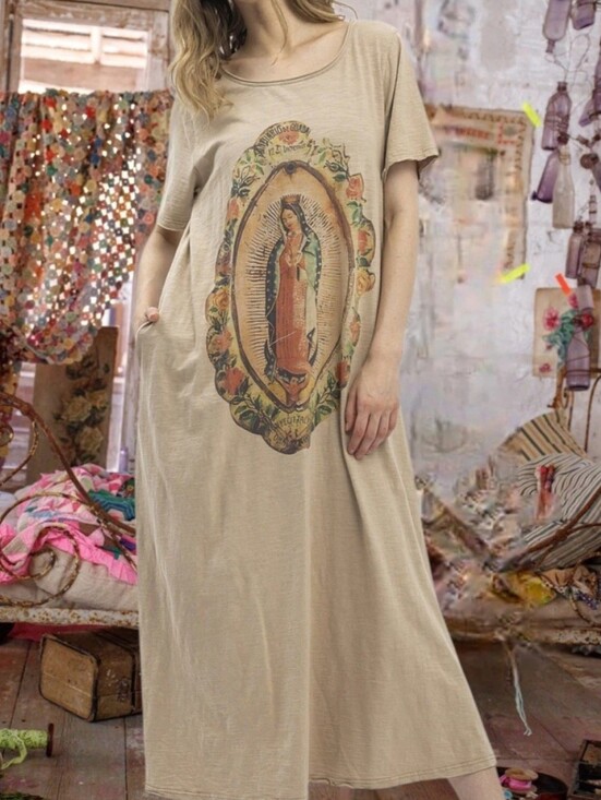 Blue Velvet Dresses & Skirts - Magnolia Style Free Relaxed Beige Bohemian Long boho Maxi Dress with Pockets S .